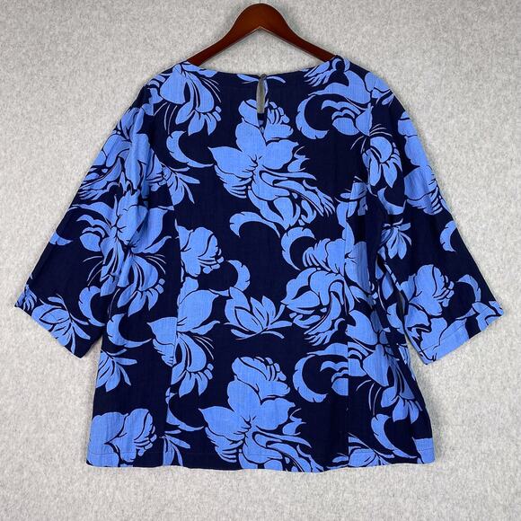 Soft Surroundings Into The Blues Oceo Gauze Tunic Size XL - Picture 6 of 10